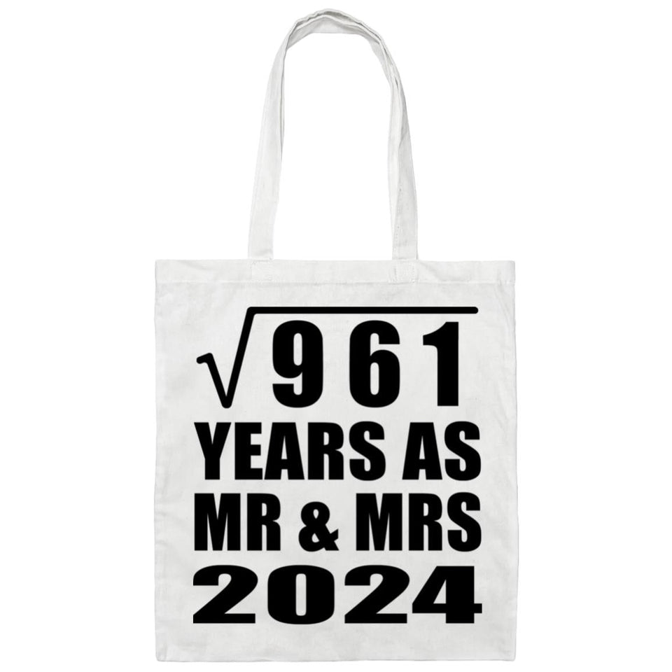 31st Anniversary Square Root of 961 Years As Mr & Mrs 2024 - Tote Bag White