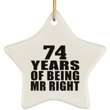 74th Anniversary 74 Years Of Being Mr Right - Star Ornament