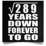 17th Anniversary Square Root of 289 Years Down Forever To Go - Poster Square