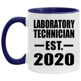 Laboratory Technician Established EST. 2020 - 11oz Accent Mug Purple