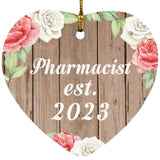 Pharmacist Established Est. 2023 - Heart Ornament B
