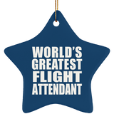 World's Greatest Flight Attendant - Star Ornament