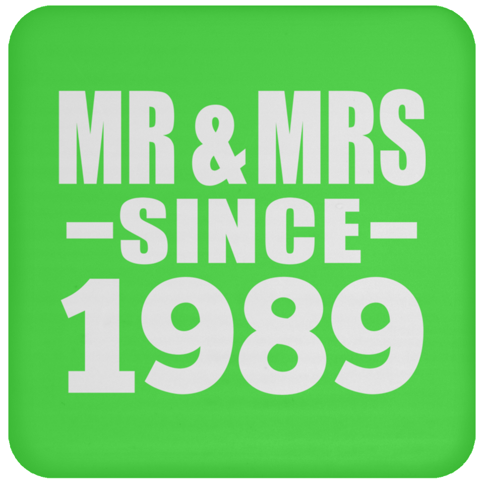35th Anniversary Mr & Mrs Since 1989 - Drink Coaster