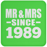 35th Anniversary Mr & Mrs Since 1989 - Drink Coaster
