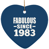41st Birthday Fabulous Since 1983 - Heart Ornament