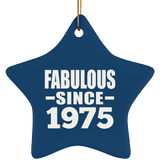 49th Birthday Fabulous Since 1975 - Star Ornament