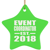 Event Coordinator Established EST. 2018 - Star Ornament