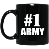 Number One #1 Army - 11 Oz Coffee Mug Black
