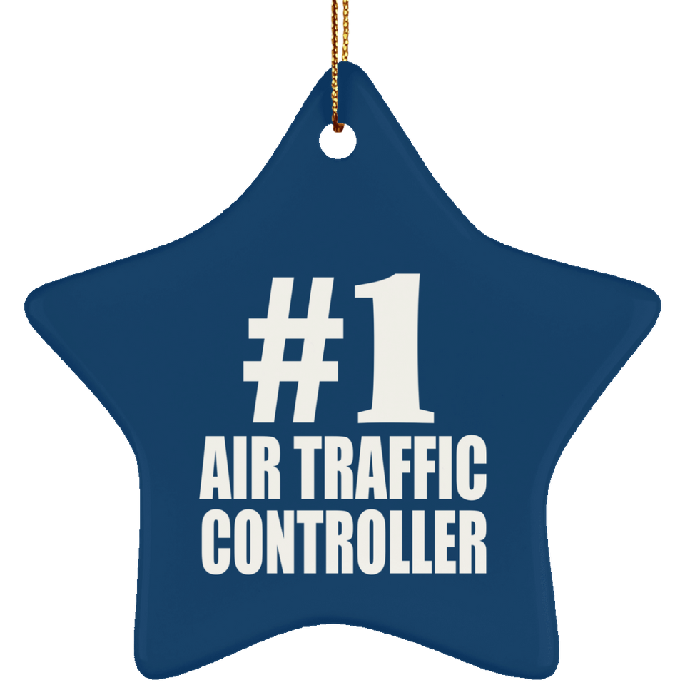 Number One #1 Air Traffic Controller - Star Ornament
