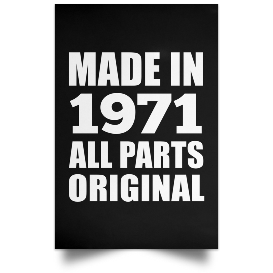 53rd Birthday Made in 1971 All Parts Original - Poster Portrait