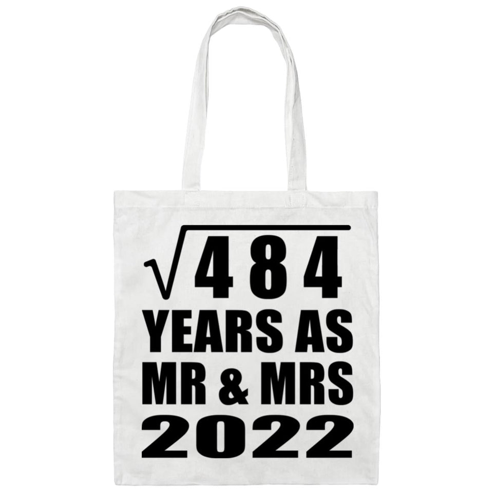 22nd Anniversary Square Root of 484 Years As Mr & Mrs 2022 - Tote Bag White