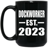 Dockworker Established EST. 2023 - 15oz Coffee Mug Black