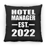 Hotel Manager Established EST. 2022 - Throw Pillow Black
