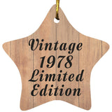 46th Birthday Vintage 1978 Limited Edition - Star Ornament C