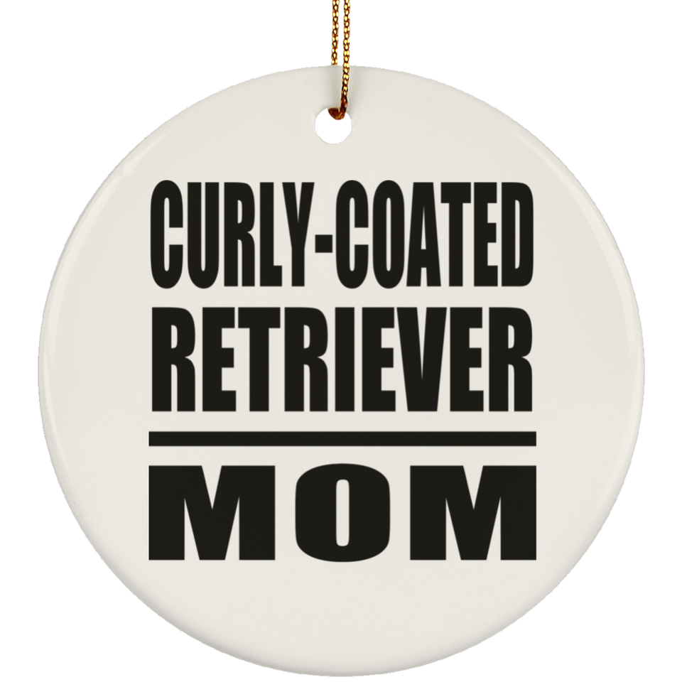 Curly-Coated Retriever Mom - Circle Ornament
