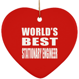 World's Best Stationary Engineer - Heart Ornament