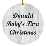 Donald Baby's First Christmas - Circle Ornament F