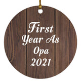 First Year As Opa 2021 - Circle Ornament D
