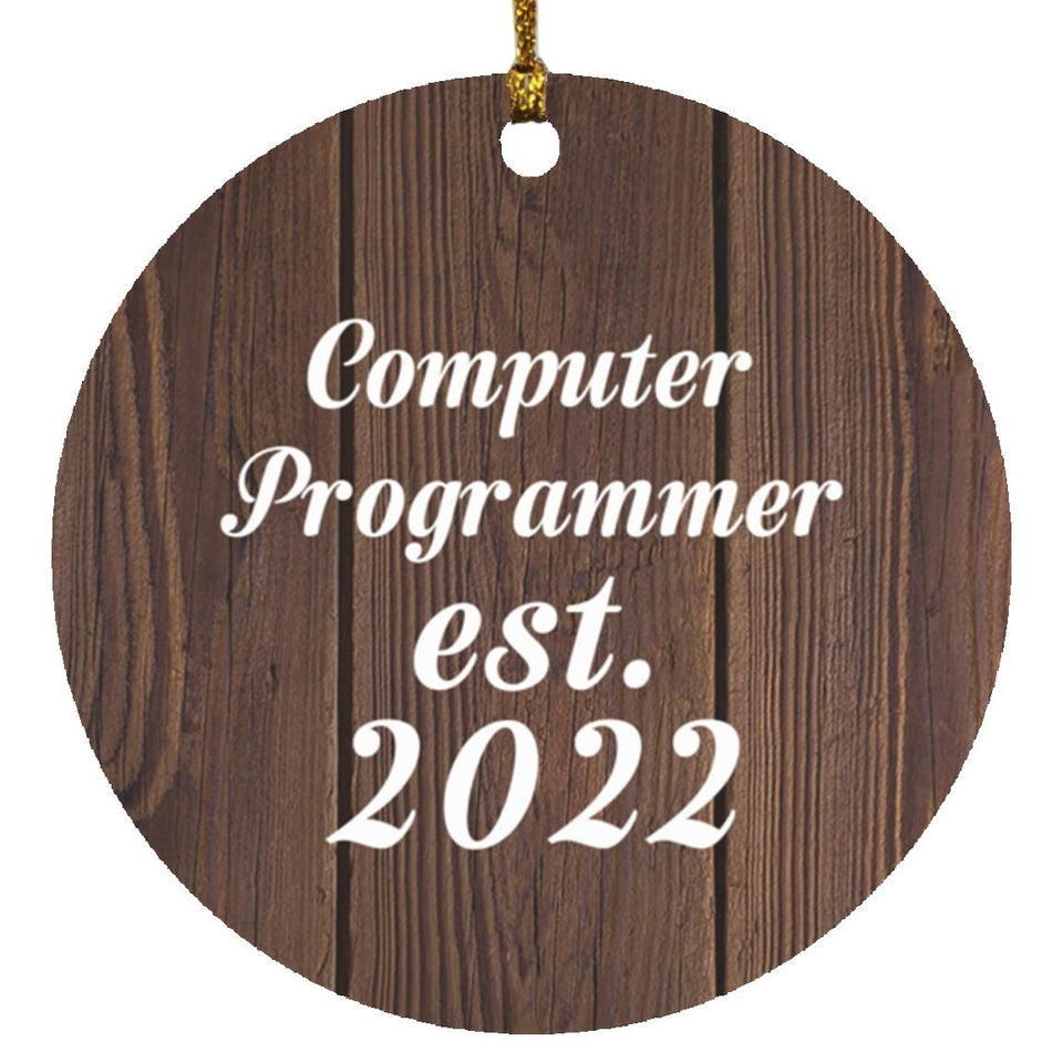 Computer Programmer Established Est. 2022 - Circle Ornament D