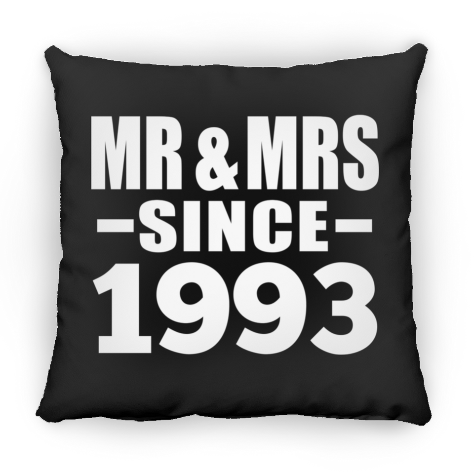 31st Anniversary Mr & Mrs Since 1993 - Throw Pillow Black