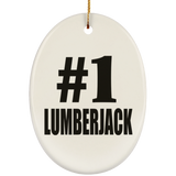 Number One #1 Lumberjack - Oval Ornament