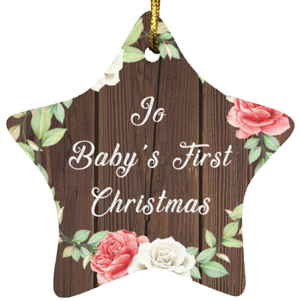 Jo Baby's First Christmas - Star Ornament A