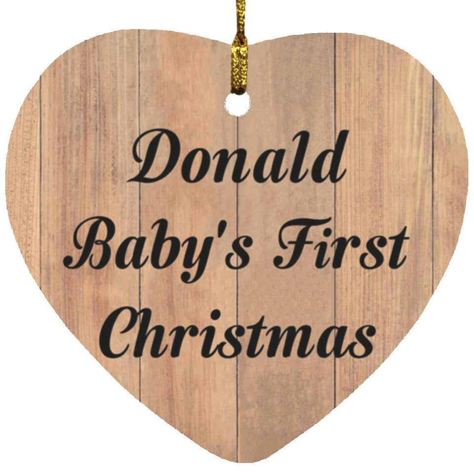 Donald Baby's First Christmas - Heart Ornament C
