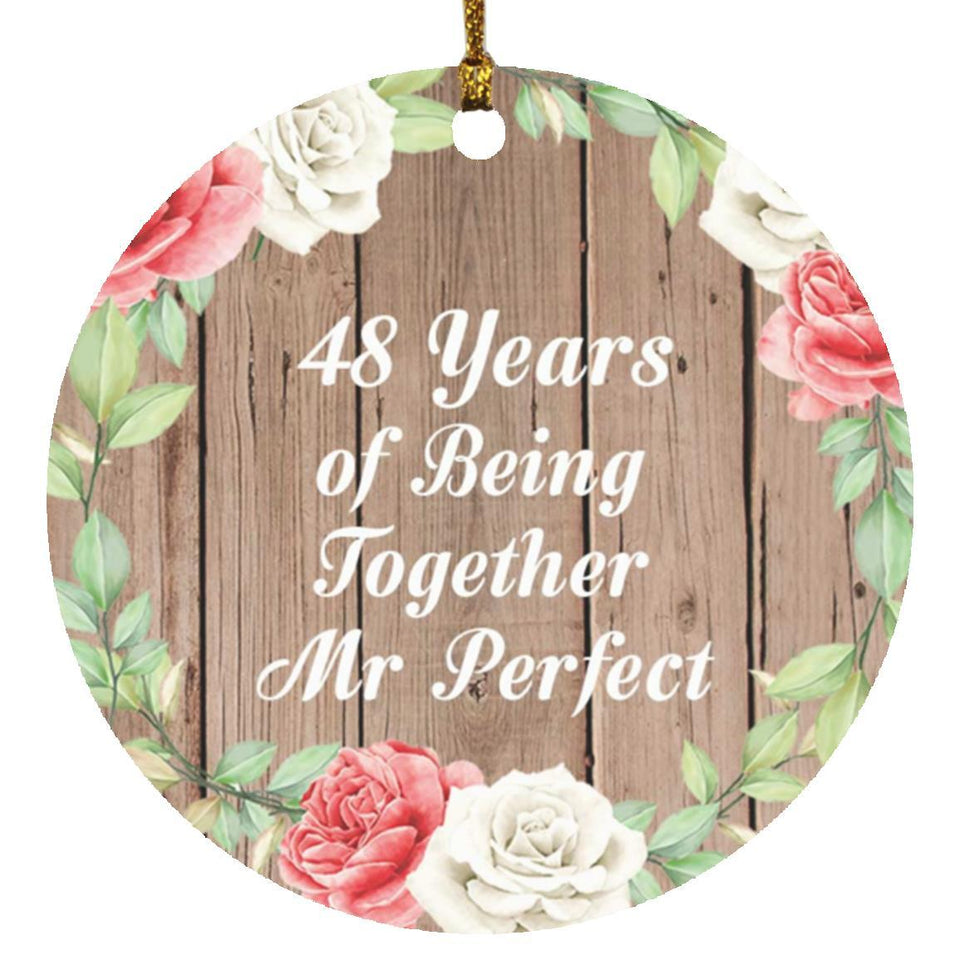 48th Anniversary 48 Years Of Being Mr Perfect - Circle Ornament B