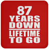 87th Anniversary 87 Years Down Lifetime To Go - Drink Coaster
