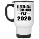 Electrical Technician Established EST. 2020 - White Travel Mug
