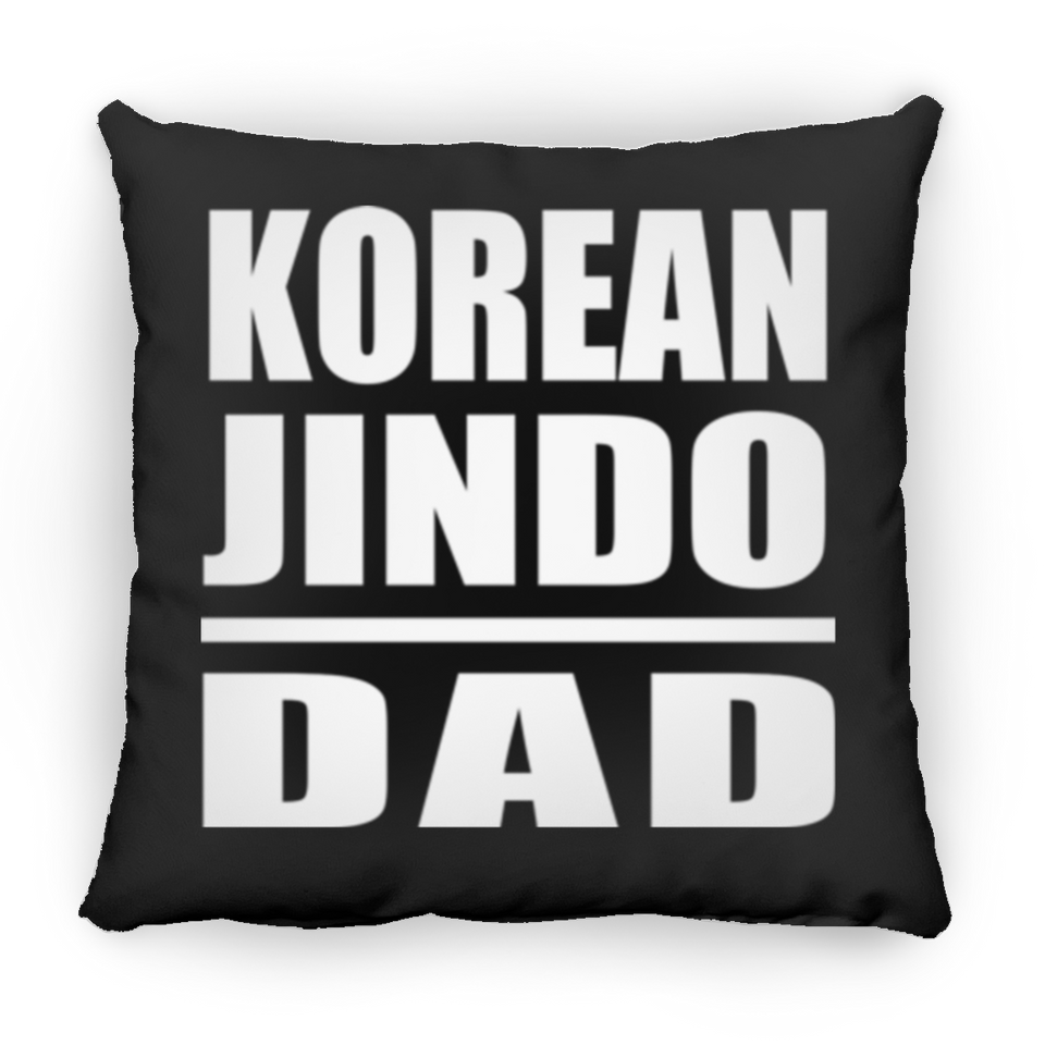 Korean Jindo Dad - Throw Pillow Black