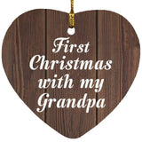 First Christmas With My Grandpa - Heart Ornament D