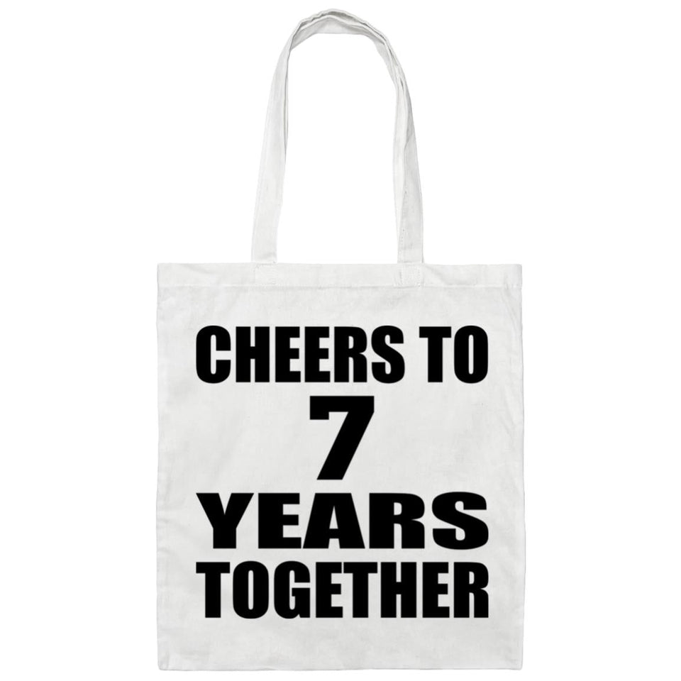 7th Anniversary Cheers To 7 Years Together - Tote Bag White