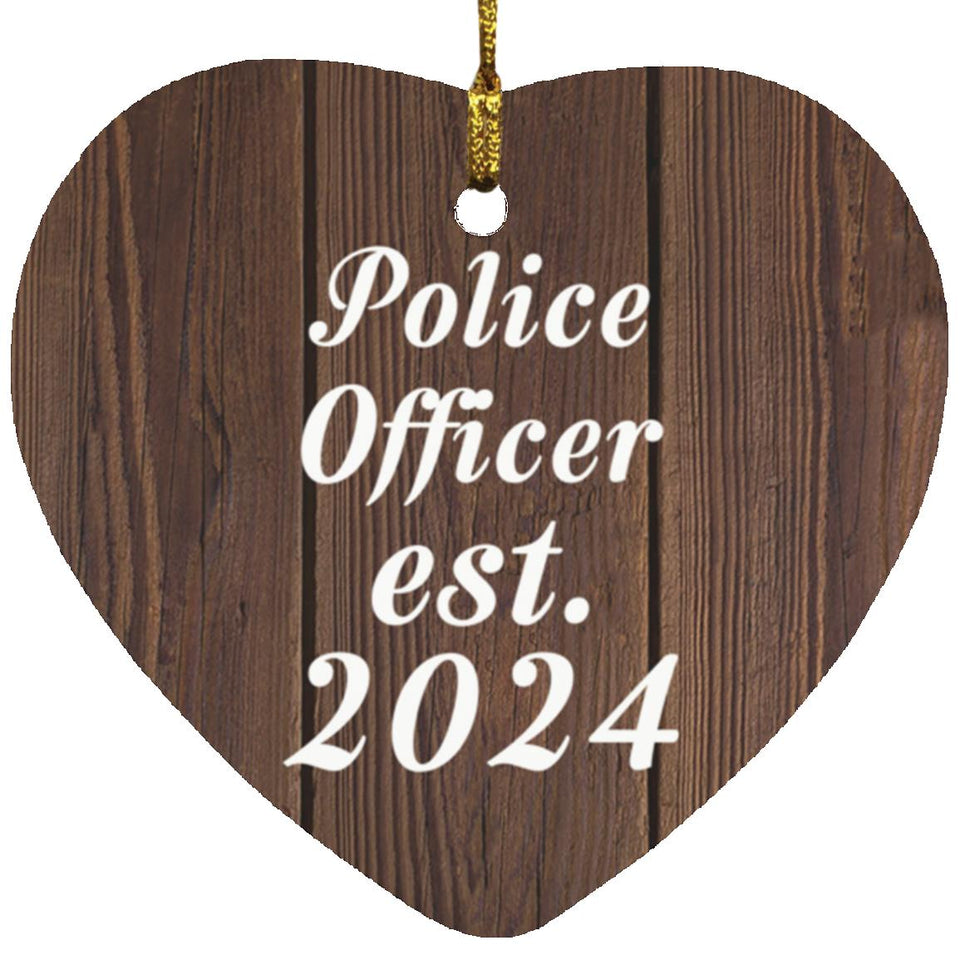 Police Officer Established Est. 2024 - Heart Ornament D