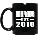 Entrepreneur Established EST. 2018 - 11 Oz Coffee Mug Black