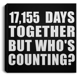 47th Anniversary 17,155 Days Together But Who's Counting - Canvas Square