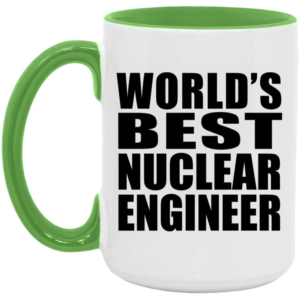 World's Best Nuclear Engineer - 15oz Accent Mug Green