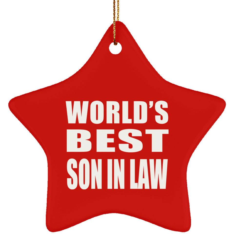 World's Best Son In Law - Star Ornament