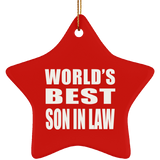 World's Best Son In Law - Star Ornament