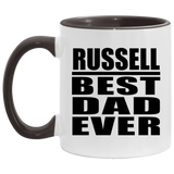 Russell Best Dad Ever - 11oz Accent Mug Black