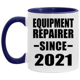Equipment Repairer Since 2021 - 11oz Accent Mug Purple