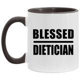 Blessed Dietician - 11oz Accent Mug Black