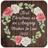 First Christmas As an Amazing Mother In Law 2022 - Drink Coaster A