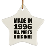 28th Birthday Made in 1996 All Parts Original - Star Ornament