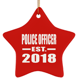 Police Officer Established EST. 2018 - Star Ornament
