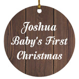 Joshua Baby's First Christmas - Circle Ornament D