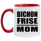 Bichon Frise Mom - 11oz Accent Mug Red