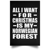 All I Want For Christmas Is My Norwegian Forest - Poster Portrait