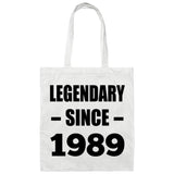 35th Birthday Legendary Since 1989 - Tote Bag White