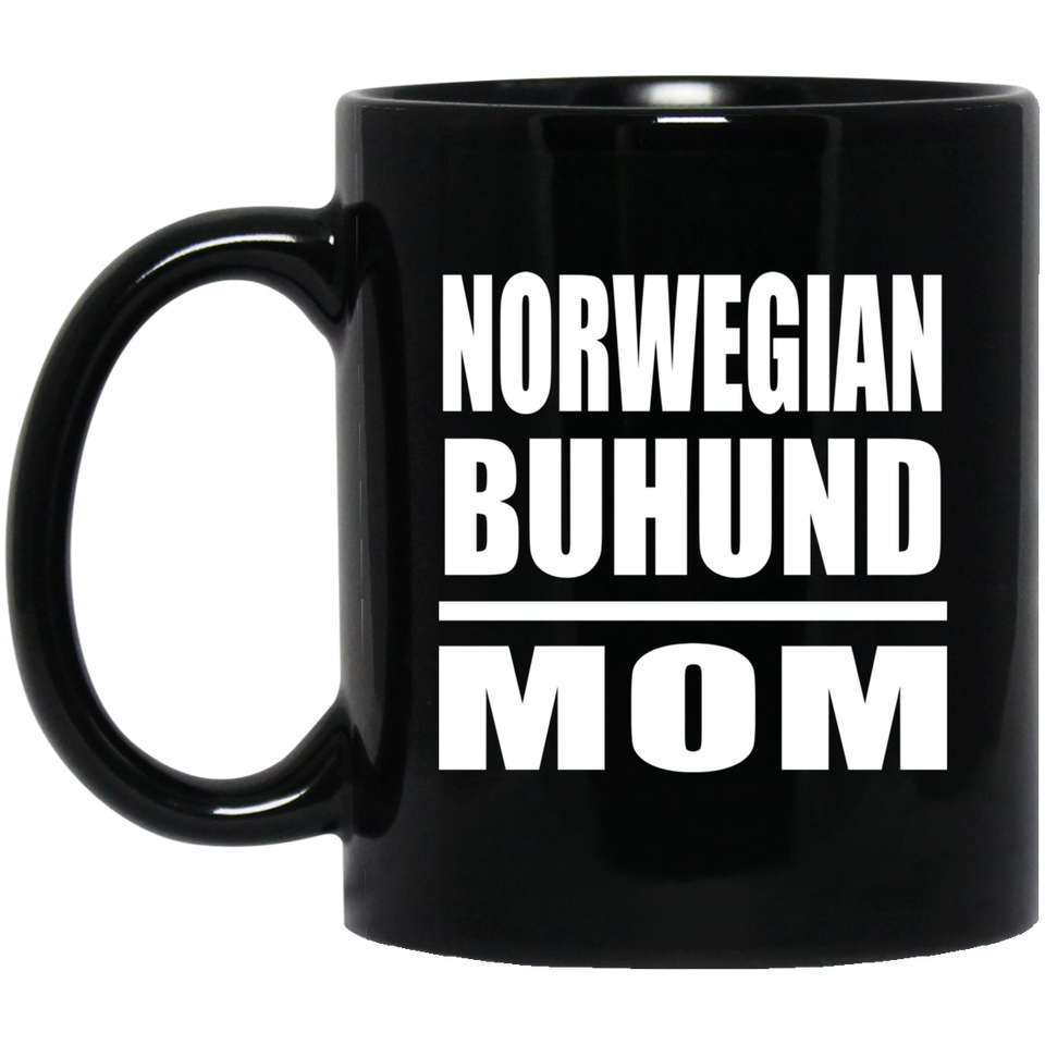 Norwegian Buhund Mom - 11oz Coffee Mug Black